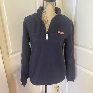 Vineyard Vines Sweater Womens Small 1/4 Zip Sweatshirt Navy Pullover Padded
